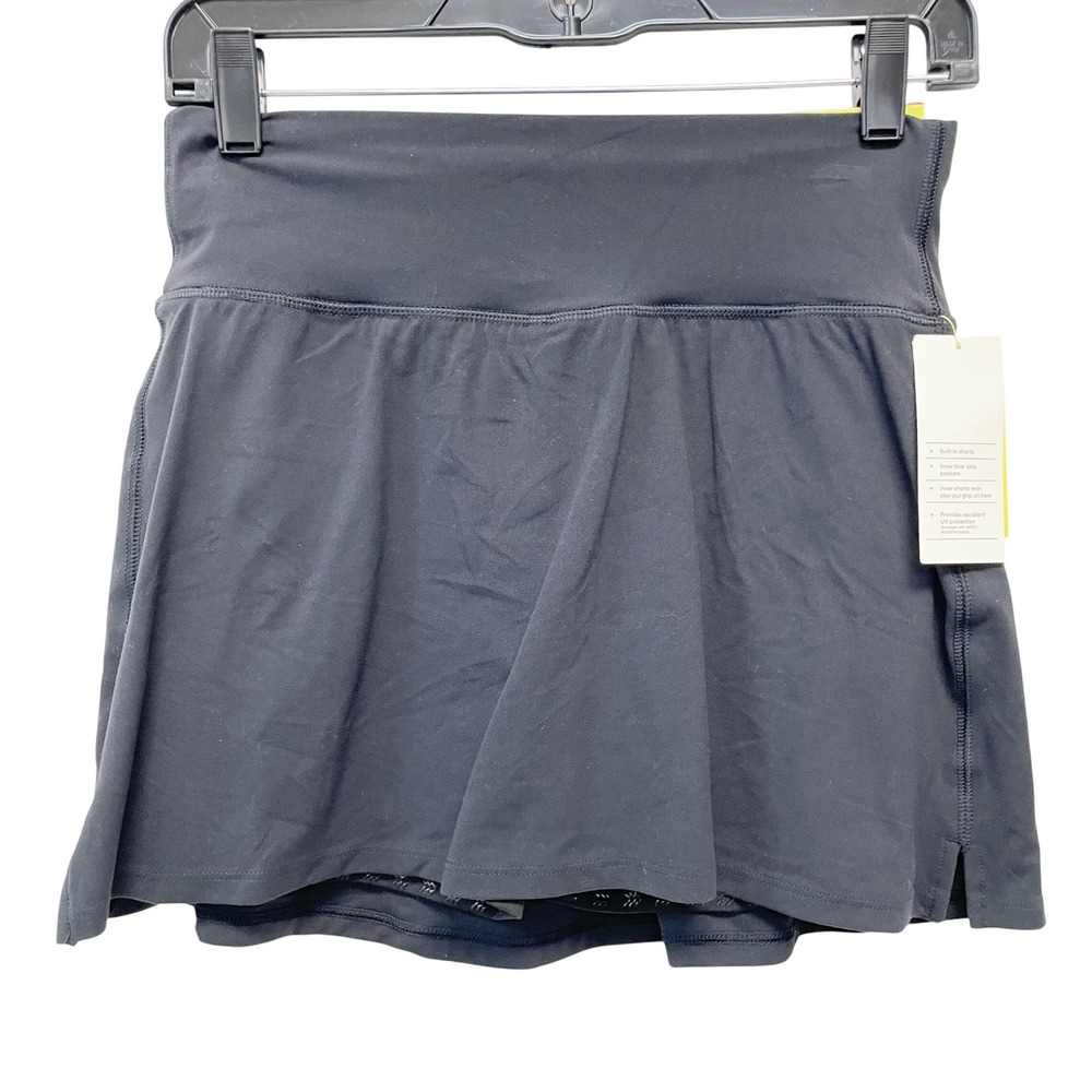 All in Motion Women's Black Mid Rise Knit Active Skort Size XS